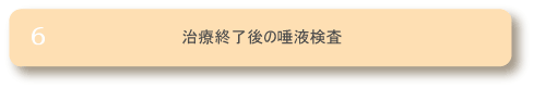 治療終了後の唾液検査